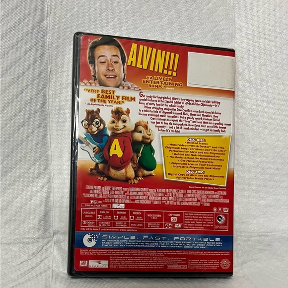 ALVIN AND THE CHIPMUNKS Digital Copy Special Edition on DVD New in package 2007 - Picture 2 of 3